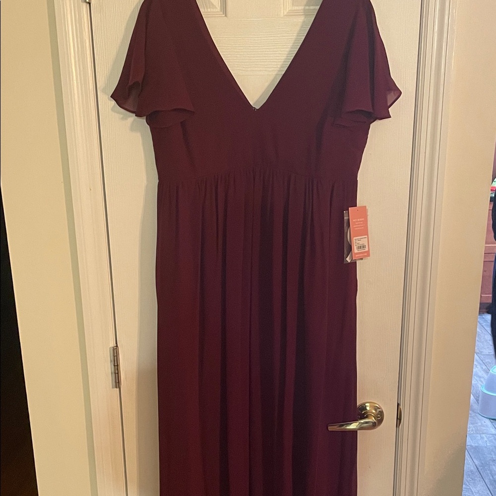 Birdy Grey Deep Burgundy Maxi Dress